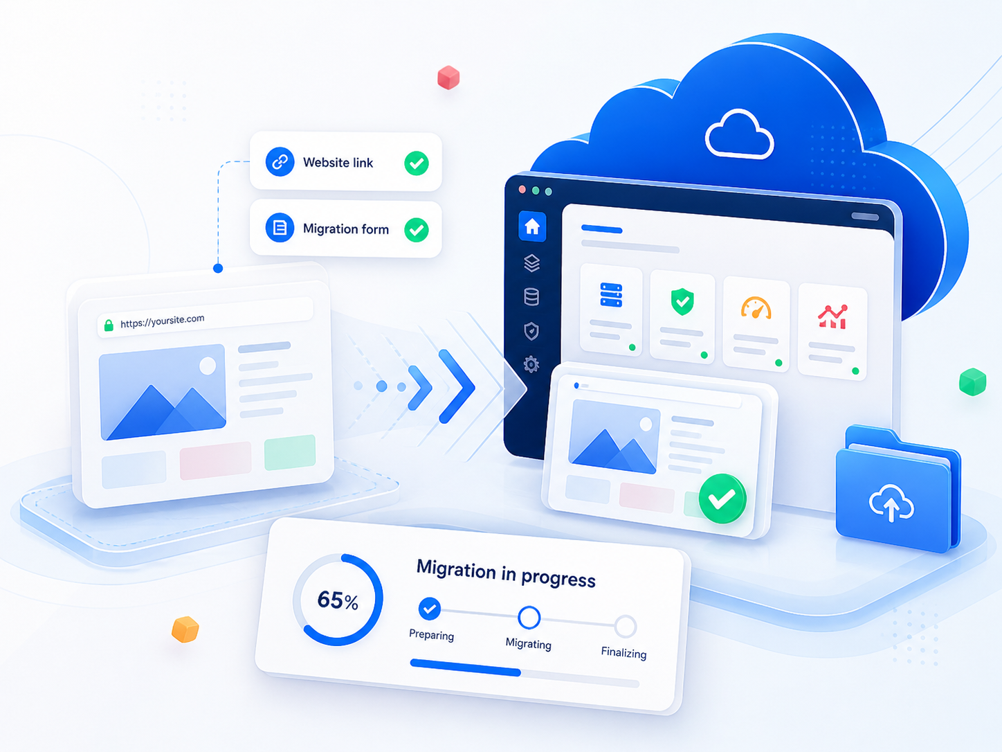 Website migration illustration