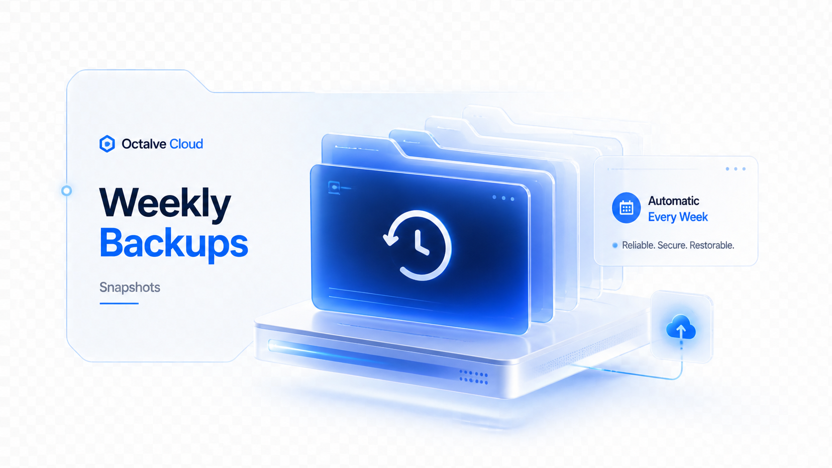 Octalve Cloud VPS weekly backup visual