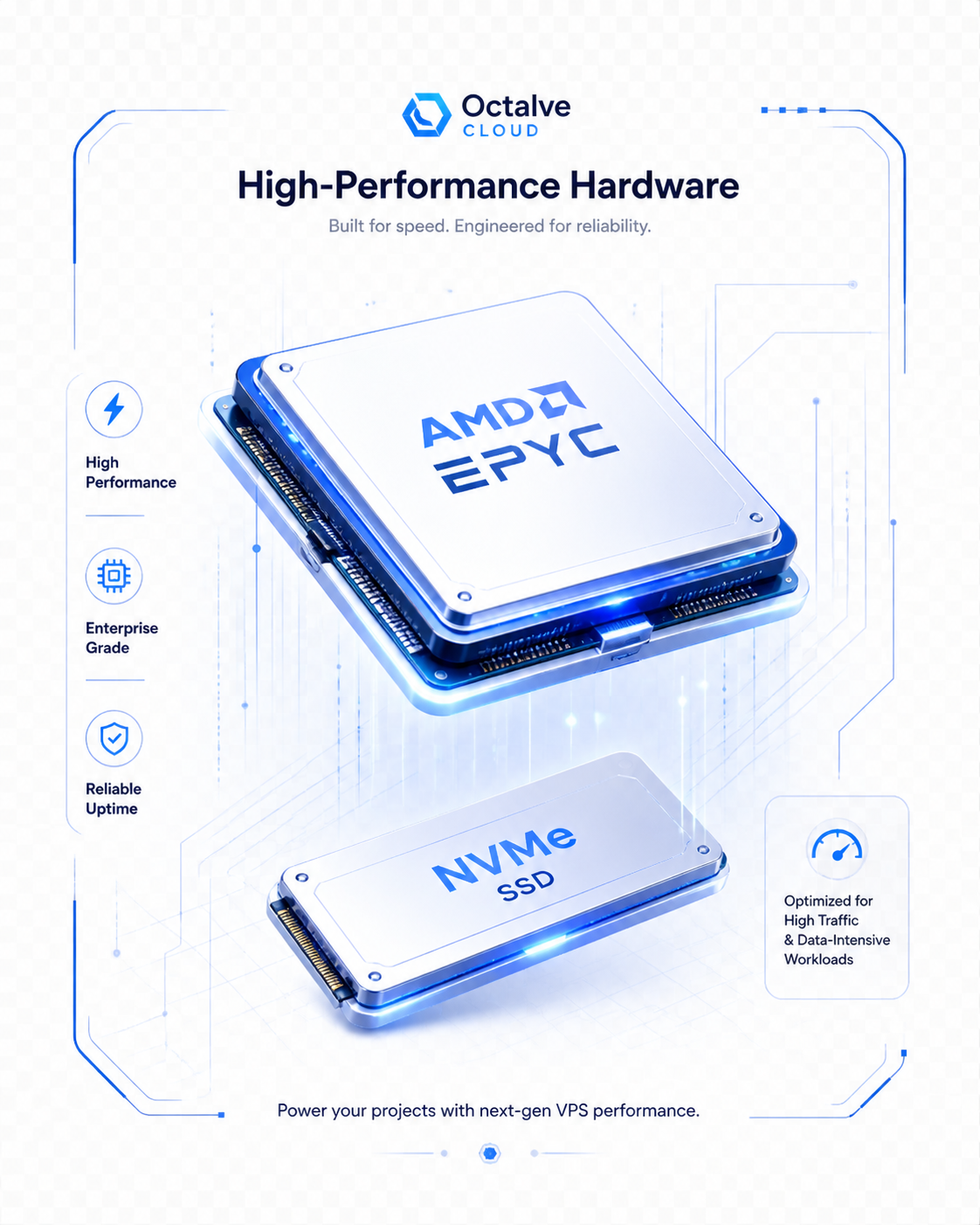 Octalve Cloud VPS high-performance hardware visual